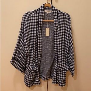 Checkered Cotton Blazer Jacket